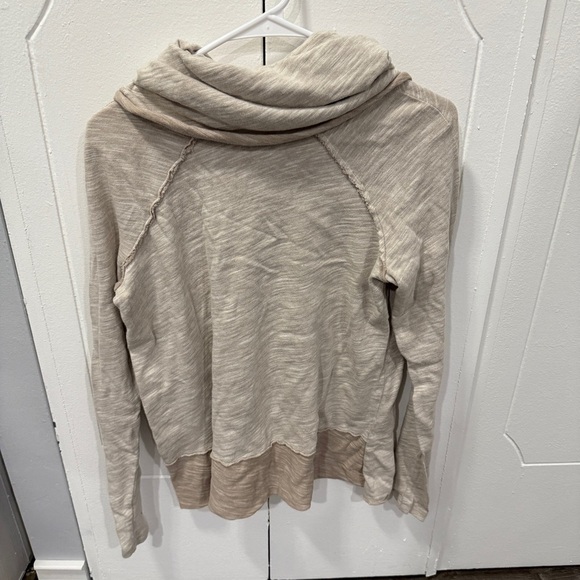 Free People Beige Cocoon Cowl Pullover - Picture 4 of 12